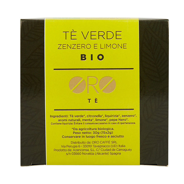 Te Verde Zenzero e Limone Bio | ORO Caffè